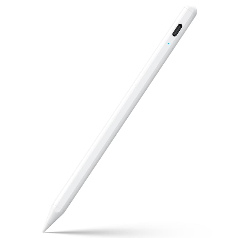 Jamjake Stylus Pen for iPad 6-11th Gen 2X Fast Charge, Palm Rejection-White | Tilt Sensitivity, USB-C Charge, Compatible with 2018-2026 Apple Pencil iPad Pro 11/12.9/13, Air 3/4/5/M2/M3/M4, mini 5/6/7