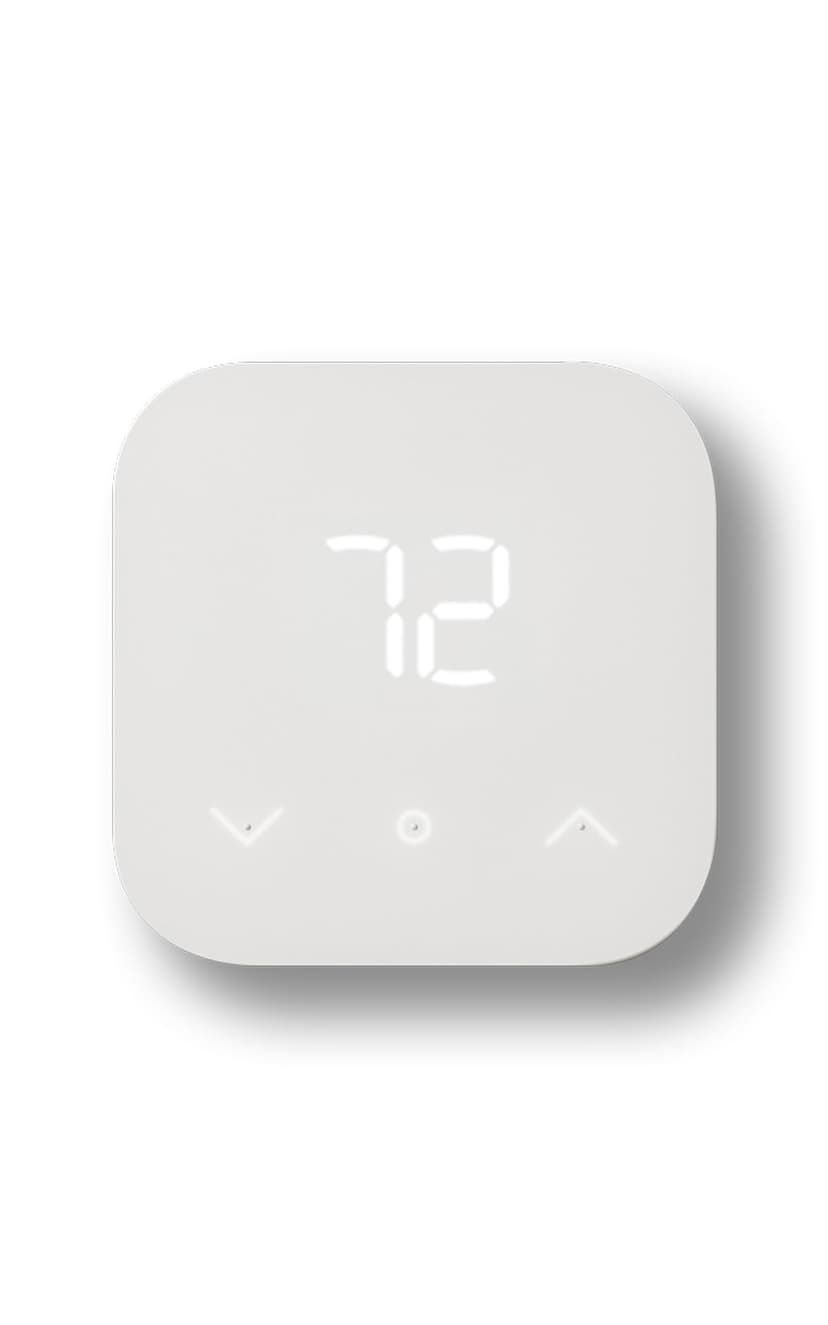 Amazon Smart Thermostat – Save money and energy - Works with Alexa and Ring - C-wire required