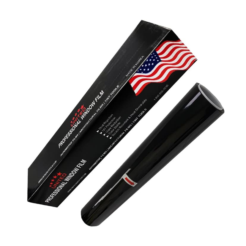 United Universal Black Window Tint Film 40" x 100' - 20% VLT 1Ply Dyed PET Car Tint Roll, Deep Black Privacy Film with 99% UV Block, Heat & Glare Control for Car, Truck, SUV & Home
