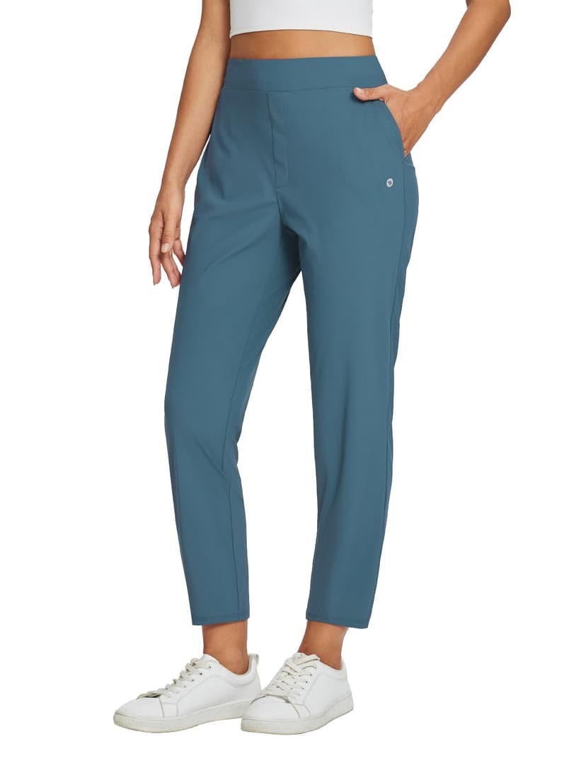 baleaf Women's Travel Pants Lightweight Stretch with Zip Pockets | Petite Fit Available, Secure Zip Pockets, Business Casual Slacks, Stretch Comfort for golf walking Jogging