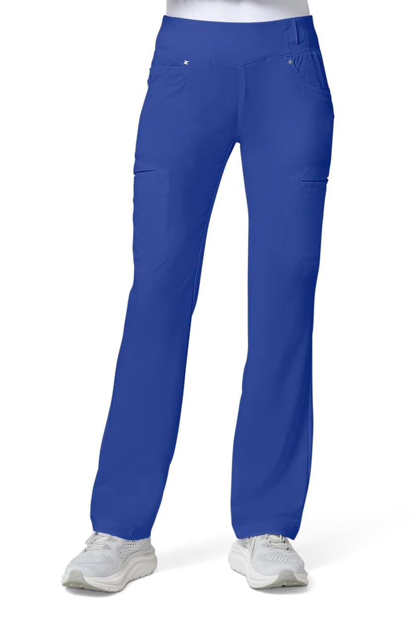 Cherokee Iflex Scrubs for Women Straight Leg Scrub Pants with 6 Pockets | 360° Stretch, Moisture Wicking Fabric, Pull-on Comfort, Knit Waistband, Classic Silhouette, Easy Care, Made For Long Shifts