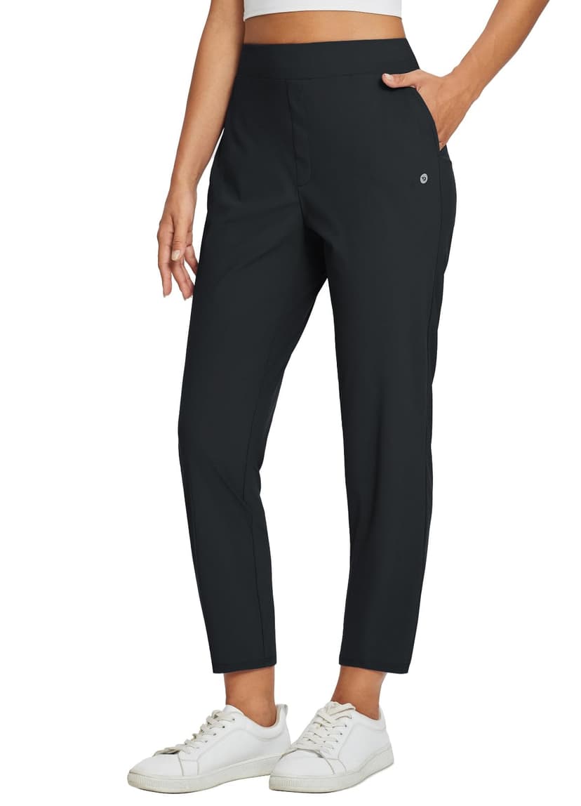 baleaf Women's Travel Pants Lightweight Stretch with Zip Pockets | Petite Fit Available, Secure Zip Pockets, Business Casual Slacks, Stretch Comfort for golf walking Jogging