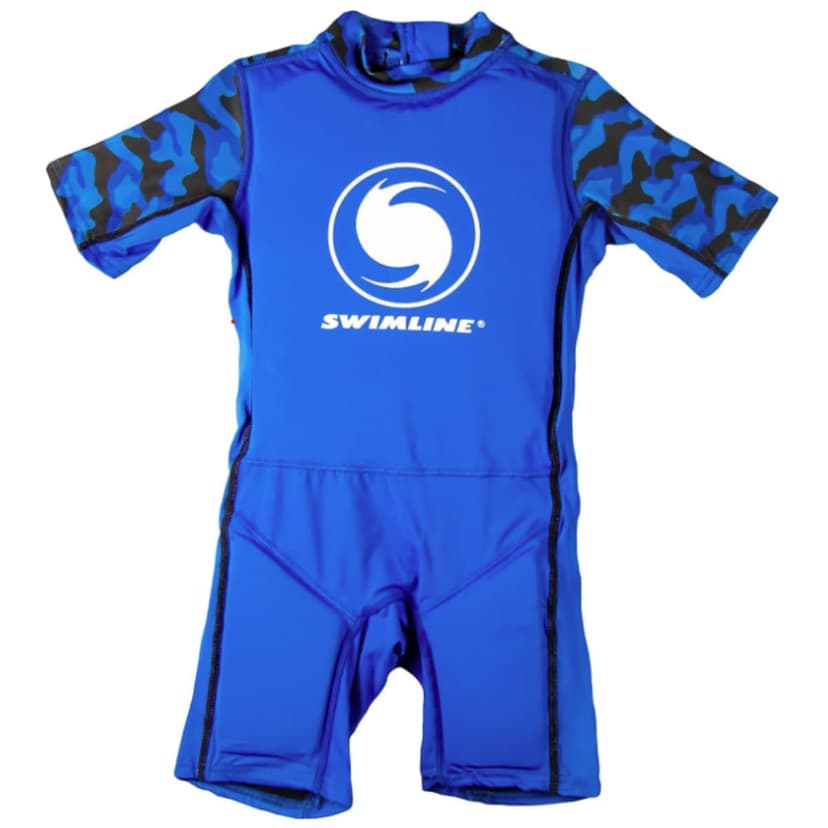 SWIMLINE Buoyant Zip-Up Swim Trainer Vest – Floating Life Jacket Suit for Toddlers and Young Children Ages 2–6, Medium 30-45 lbs, Boys, Blue