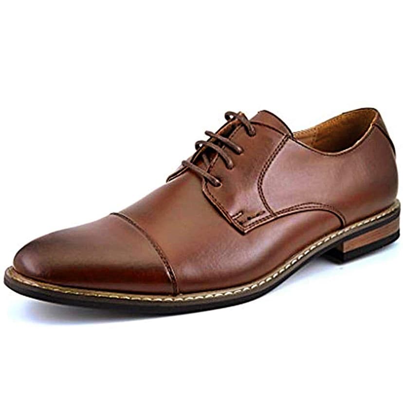 Bruno Marc Men's Dress Shoes | Smooth PU Upper,Breathable Lining,Sweat-Wicking Latex Insole for Office & Daily Occasions