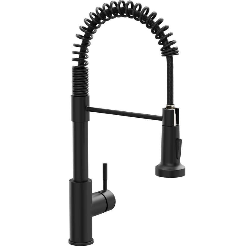 GIMILI Black Kitchen Faucet with Pull Down Sprayer Single Handle Single Hole Rv Kitchen Faucet for Farmhouse Bar Laundry Outdoor Sink