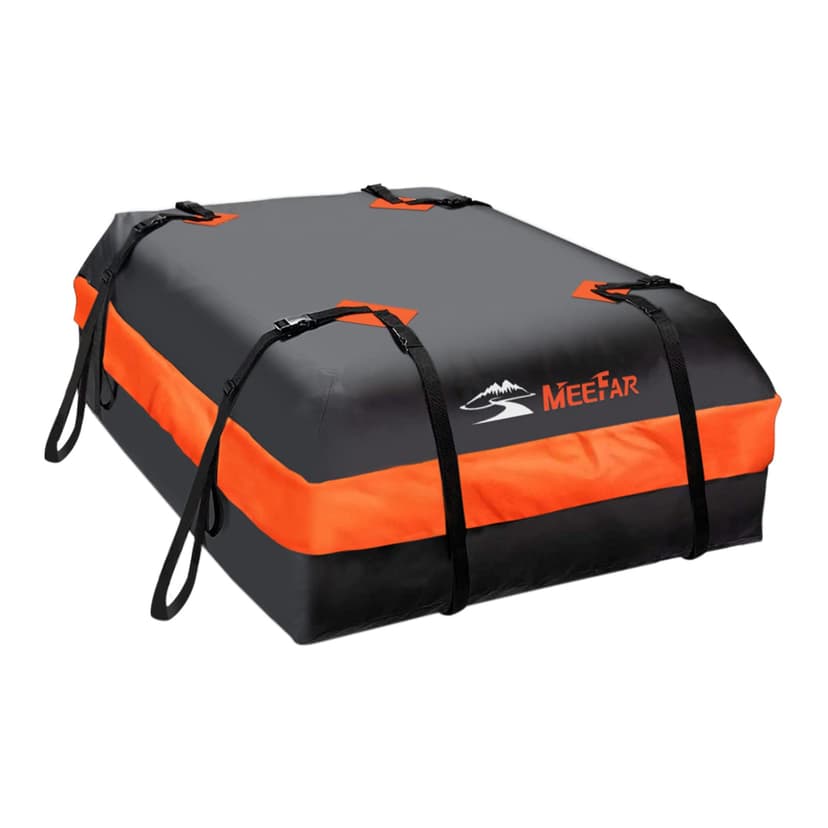 Car Roof Bag Rooftop Cargo Carrier Bag Waterproof 15 Cubic Feet roof Cargo | Soft Shell Luggage rack bag for All Vehicle with/Without Rack,Includes Anti-Slip Mat,8 Reinforced Straps,6 Door Hooks,Lock