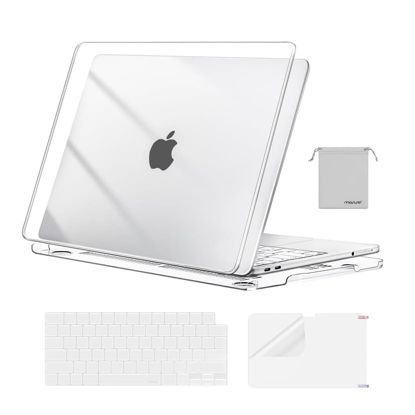 MOSISO Compatible with MacBook Neo Case 13 inch 2026 A3404 A18 Pro Chip | 4 in 1 Kit Precision Fit Crack & Scratch Resistant Protective Hard Shell Case Cover, Crystal Clear