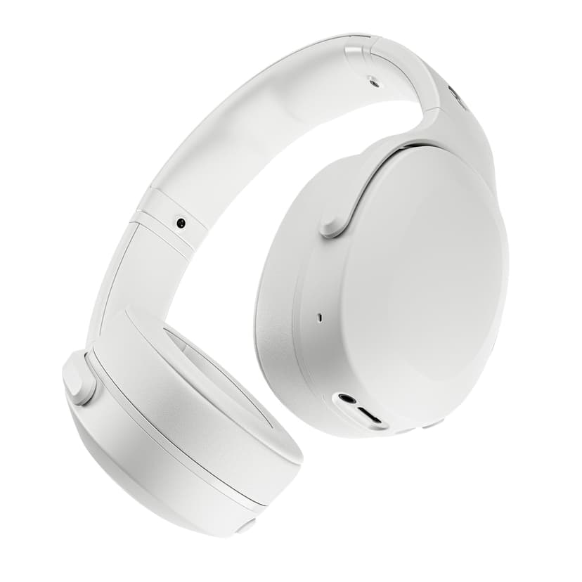 Skullcandy Crusher Evo Wireless Multi-Sensory Bass Headphones - Bone | Bluetooth, Noise Isolating Over-Ear Fit, 40 Hours Battery, Microphone, Working Out, Gym, Travel, Studying, Music