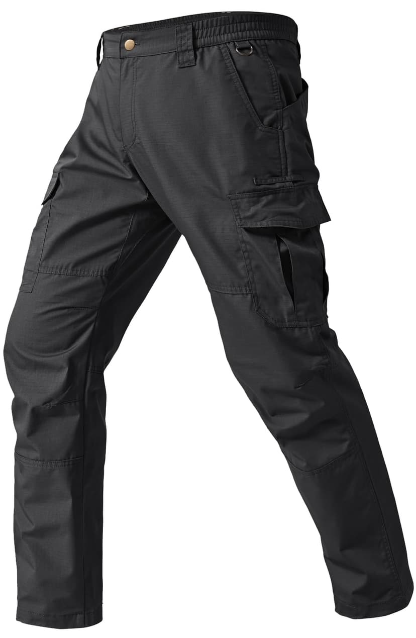 Mens Cargo Work Pants Durable Ripstop Tactical Pants with 7 Pockets Outdoor Water Resistant Hiking Woking Construction Pants