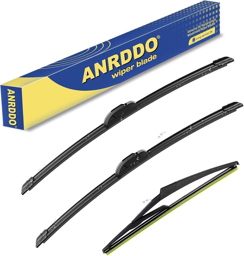 ANRDDO Windshield Wiper Blades Replacement for 2014-2023 Nissan Rogue | Original Equipment,Front Wiper Blades 26"/17"+Rear 12",U/J HOOK,All Season,Esay Install,Exact Fit,Stable Quiet,price afford