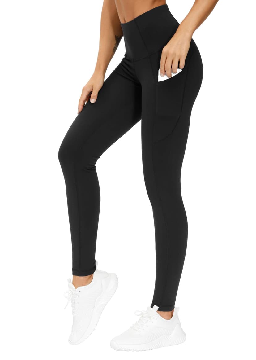 THE GYM PEOPLE Women's Thick High Waist Yoga Pants Workout Leggings | Tummy Control, Deep Side Pockets, Squat-proof, hidden waistband pocket, Flatlock Seams, Running, Yoga, Workout, Athletic