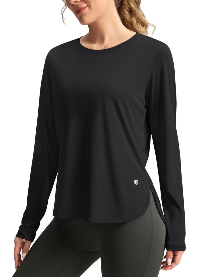 G Gradual Women's Sun Shirts UPF 50+ Long Sleeve Workout Hiking Tops | UV Protection, Rash Guard, Lightweight, Quick Dry, High-Low Hem, Athletic Running Swim Shirts for Women