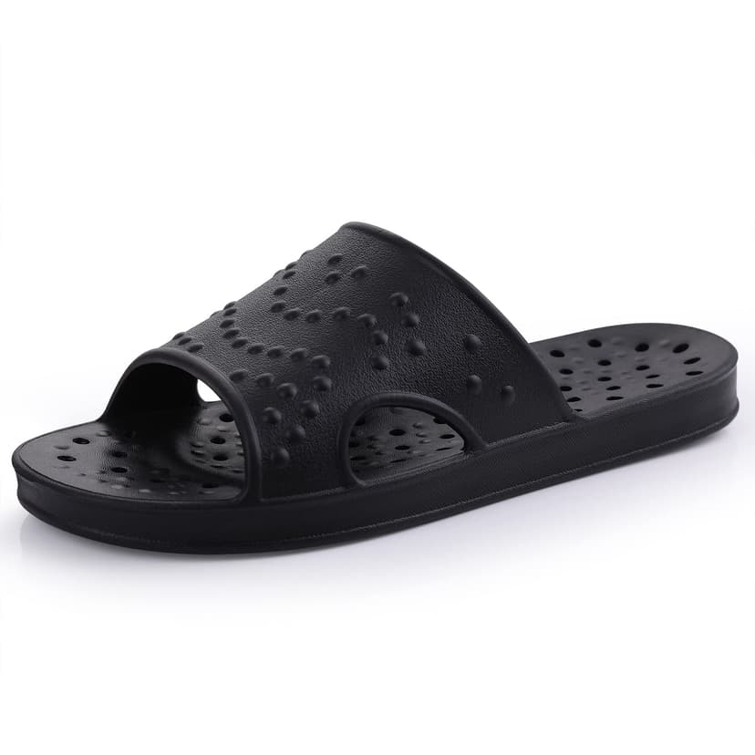 shevalues Quick Drying Shower Shoes for Women Men with Arch Support | Lightweight Pool Slides with Drain Holes Comfortable Beach Slipper Sandals for Gym College Dorms