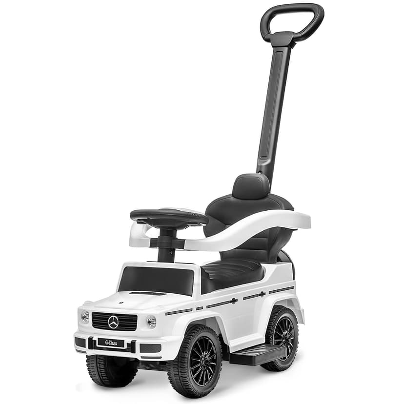 Best Ride On Cars Kids Outdoor Stroller Mercedes G-Wagon for Toddlers 1 to 3 Years Old with Music, Horn Sounds, and Handle, White | with Music, Horn Sounds, and Handle, White