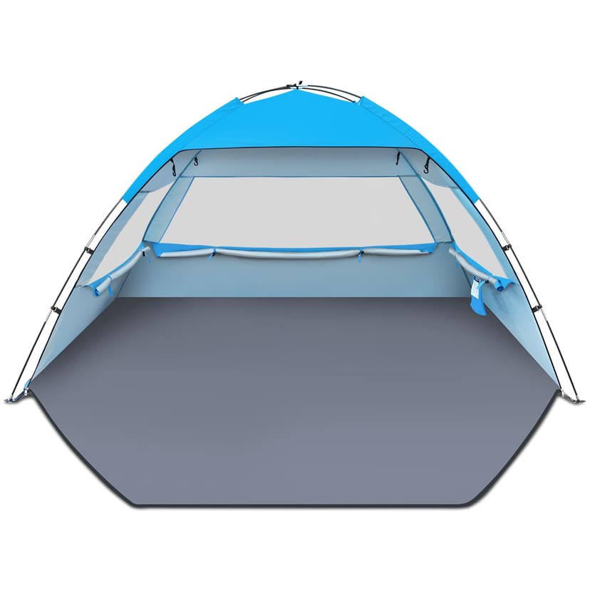 Gorich Beach Tent Sun Shelter for 3/4/6/8/10 Person with UPF 50＋ UV Protection, Lightweight & Easy Setup Beach Shade Canopy, Portable Beach Shade Tent Beach Cabana