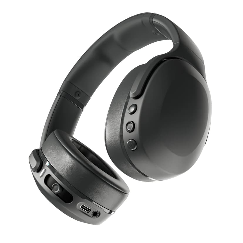 Skullcandy Crusher Evo Wireless Multi-Sensory Bass Headphones - True Black | Bluetooth, Noise Isolating Over-Ear Fit, 40 Hours Battery, Microphone, Working Out, Gym, Travel, Studying, Music