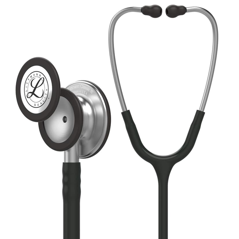 3M Littmann Classic III Monitoring Stethoscope, 5620, More Than 2X as Loud, Weighs Less, Stainless Steel Chestpiece, 27" Black Tube | Stainless Steel Chestpiece. More Than 2X as Loud*, Weighs Less**