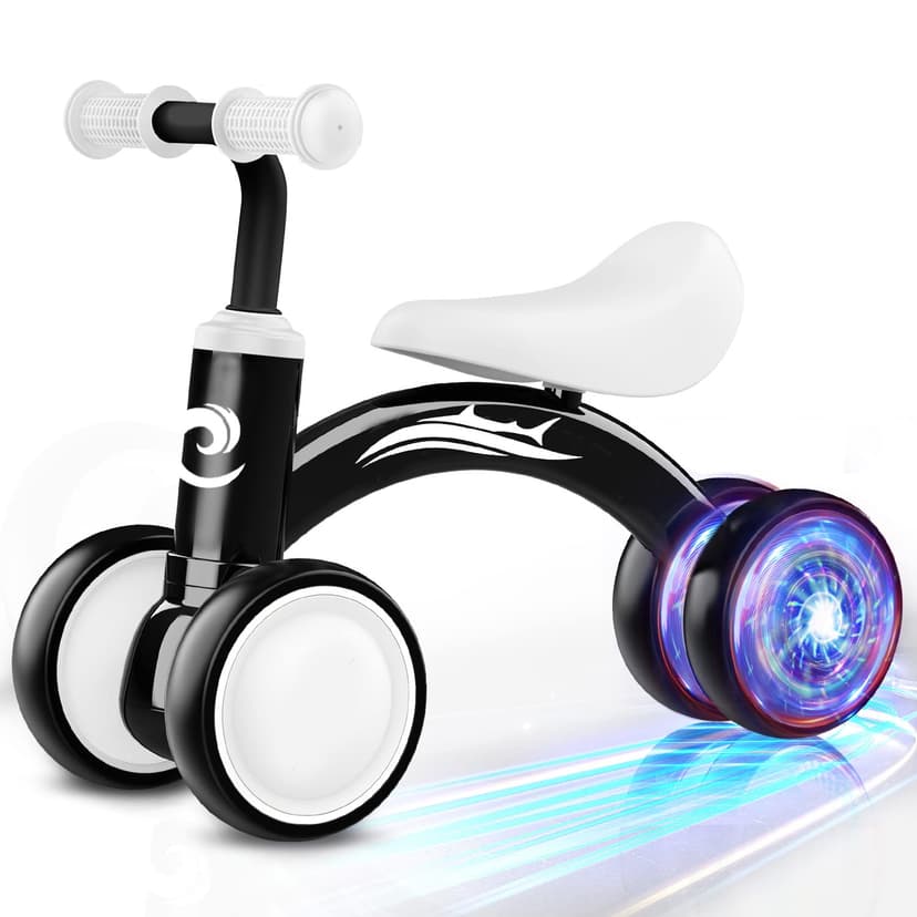 Gamfeiny Colorful Lighting Baby Balance Bike Toys for 1 Year Old Boy Girl Gifts, 10-36 Month Toddler Balance Bike, No Pedal 4 Silence Wheels & Soft Seat First Riding on Toys, 1st Birthday Gifts