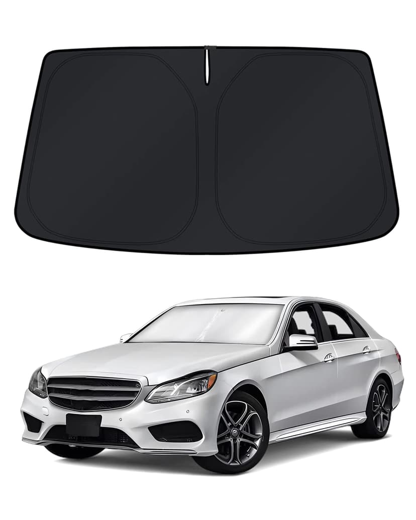 KUST Windshield Sun Shade for Mercedes-Benz E-Class 2010–2016 Window Accessories Shade Sun Visor Foldable Block UV Rays Keep Car Cooler