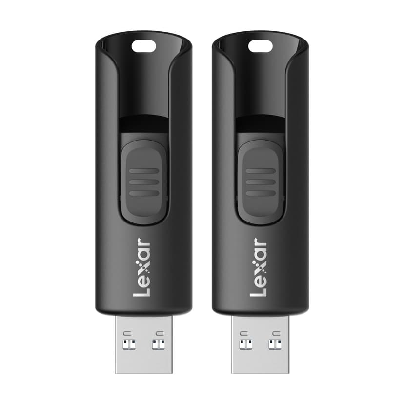 Lexar A30E USB 3.2 Gen 1 Flash Drive 128GB 2-Pack | Thumb Drive up to 100MB/s, Storage Expansion and Backup for PC and Mac systems