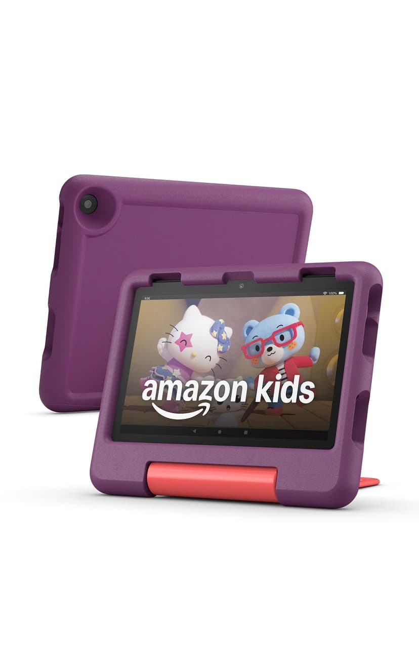 Amazon Fire HD 8 Kids tablet (newest model), ages 3-7. With bright 8" HD screen. Includes ad-free and exclusive content, parental controls and 13-hr battery, 32GB, Grape