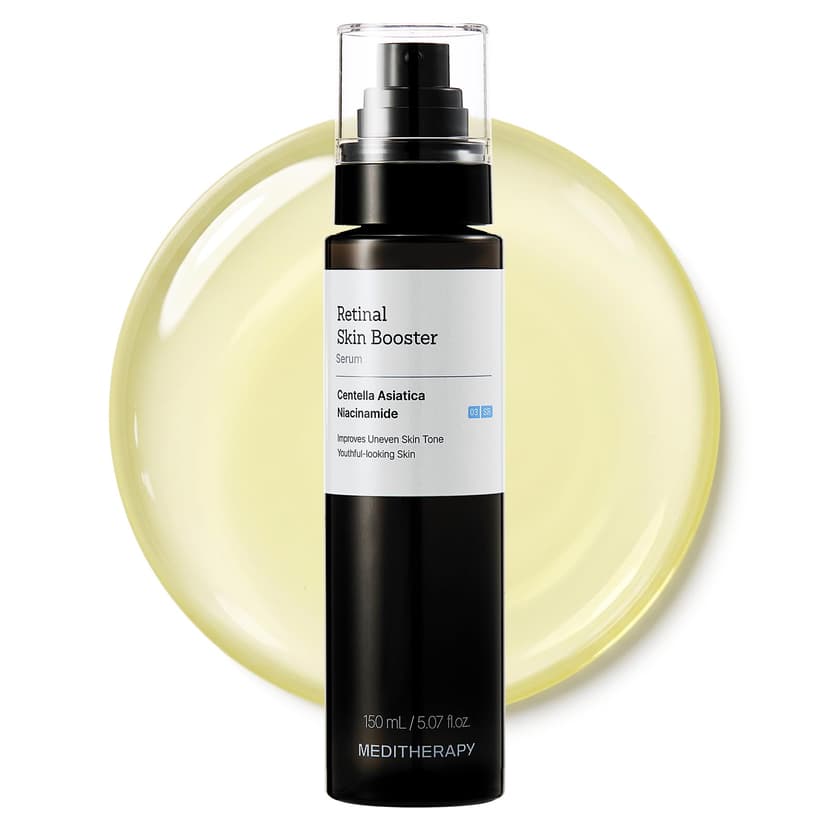 MEDITHERAPY Retinal Skin Booster Serum 5.07 fl oz | Retinaldehyde, Niacinamide, Cica | Korean Hydrating Face & Body Serum for Dull, Uneven Skin, All Skin Types, K-Beauty