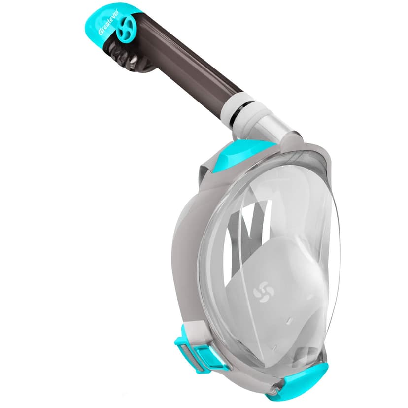 Greatever G2 Full Face Snorkel Mask Adults with Latest Dry Top System | Snorkeling Gear for Adults with 180° Panoramic View, Foldable Design, Camera Mount, Anti-Fog and Anti-Leak Protection
