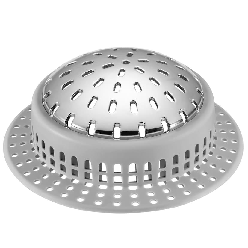 Aluvor Bathtub Drain Hair Catcher Shower Drain Cover Sink Drain Protector | Bathroom Sink & Bathtub Drain Strainer for Pop-Up & Regular Drains, grey