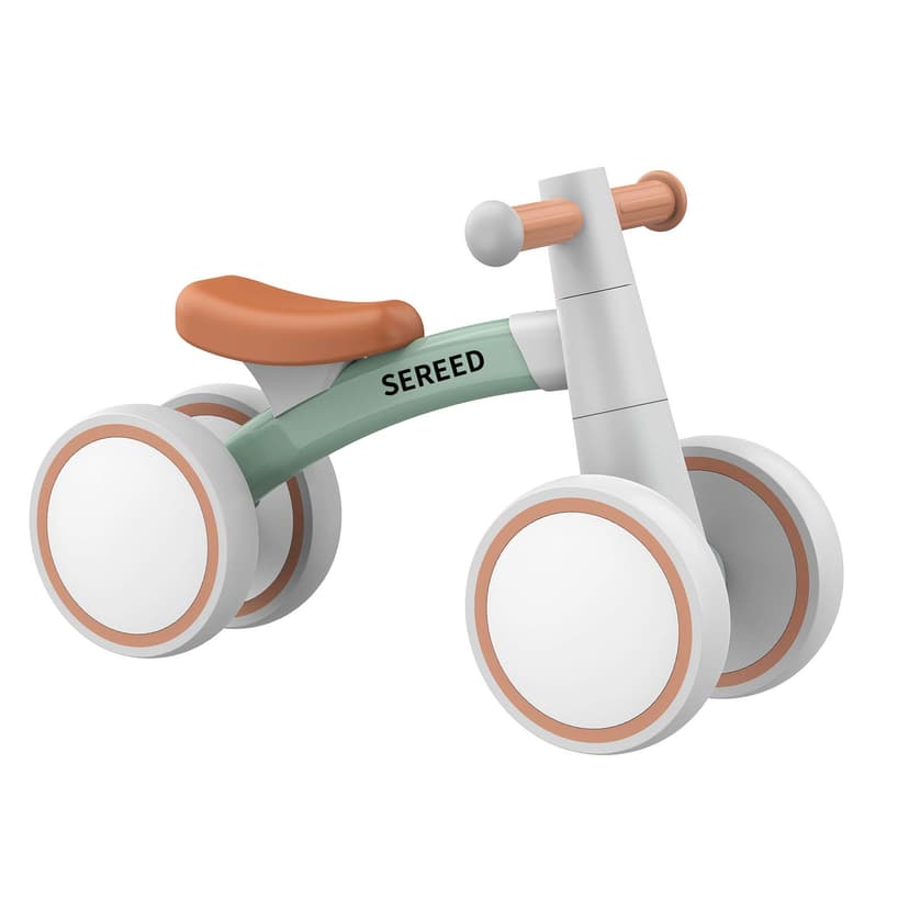 SEREED Baby Balance Bike for 1 Year Old Boy Girl, First Birthday Gift Toy | 12-24 Months Toddler Bike, First Learning Ride on Toys, 4 Silent Wheels Indoor Outdoor Baby Walker, Green