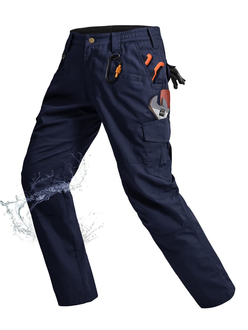 Rapoo Ripstop Water Resistant Cargo Tactical Pants for Men EDC Hiking Work Military Army Pants with 9 Pockets