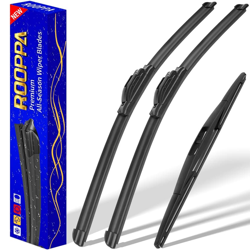 3 Wipers Fits Honda Pilot 2016-2022 Wiper Blades | 26"/24" Front + 14" Rear,U/J Hook Adapter,OEM Replacement,All-Season Durability,Quiet,Streak-Free & Easy Install.