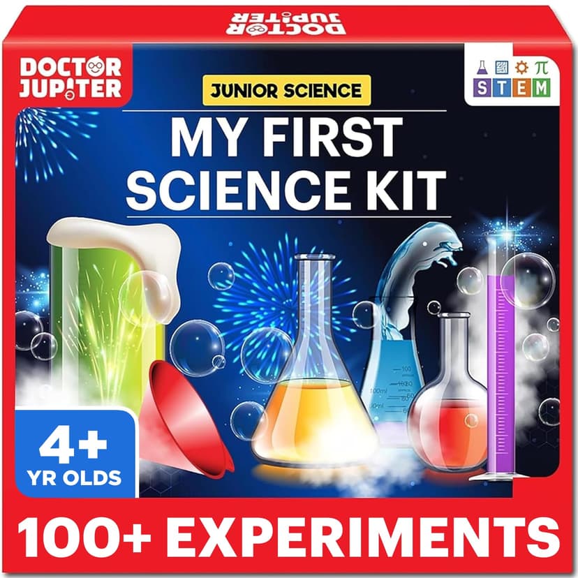 Doctor Jupiter My First Science Experiments Kit for Kids Ages 4+ | Birthday Gift Ideas for Boys & Girls 4, 5, 6, 7, 8 Year Olds, Science Kits for Kids Ages 5-7, STEM Educational Toys