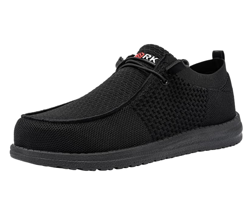 LARNMERN Slip On Steel Toe Shoes Men Loafers Work Safety Tennis Sneakers | Lightweight, Comfortable, Walking, Wide, Hands Free, Lounging, House, Mechanic, Construction, Casual, Dress, Office, 0utdoor
