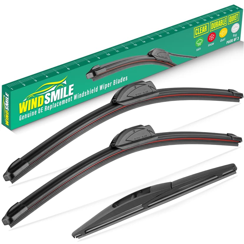 WINDSMILE Windshield Wiper Blades Replacement for Honda HRV HR-V 2016-2022 | 26"+18" Front & 10" Rear 3-Piece Set, Streak-Free & Quiet Wiping, Premium OEM Quality, All-Season Performance, Easy Install