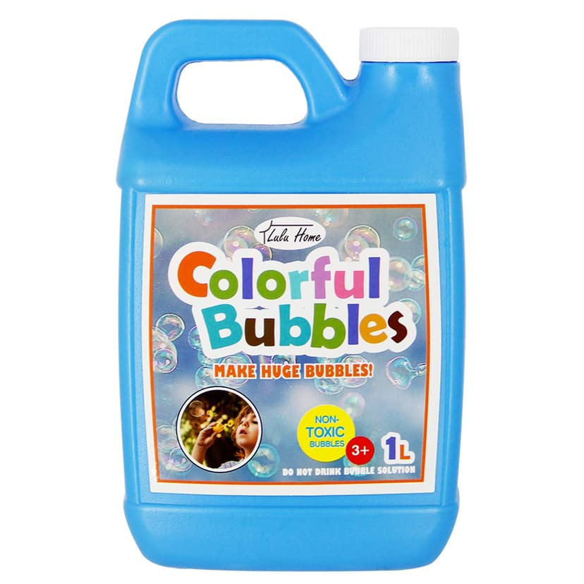 Lulu Home 33.8 OZ/1 L Concentrated Bubble Solution, Refill for Bubble Machines, Giant Wands, and Blowers - Up to 2.5 Gallons for Kids' Birthday Parties | Refill for Bubble Machines, Giant Wands, and B