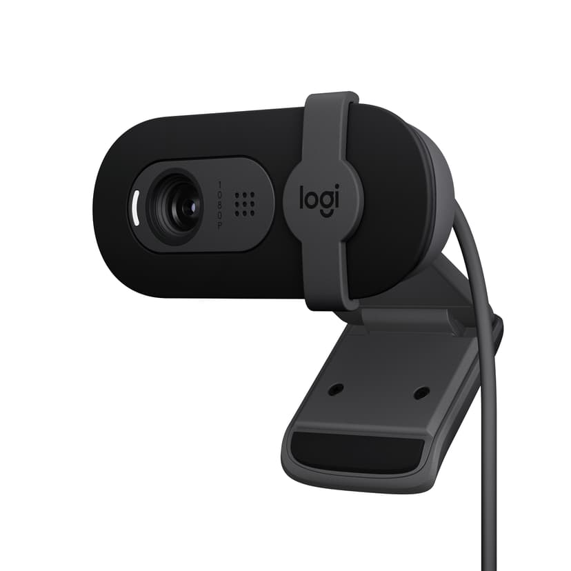 Logitech Brio 101 Full HD 1080p Webcam for Streaming and Meetings - Black | 1080p with auto-light correction, built-in mic, privacy shutter, USB-A, compatible with Teams, Google Meet, Zoom and more