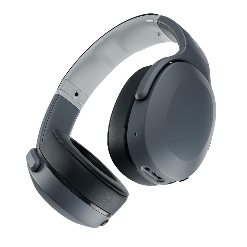 Skullcandy Crusher Evo Wireless Multi-Sensory Bass Headphones - Chill Grey | Bluetooth, Noise Isolating Over-Ear Fit, 40 Hours Battery, Microphone, Working Out, Gym, Travel, Studying, Music