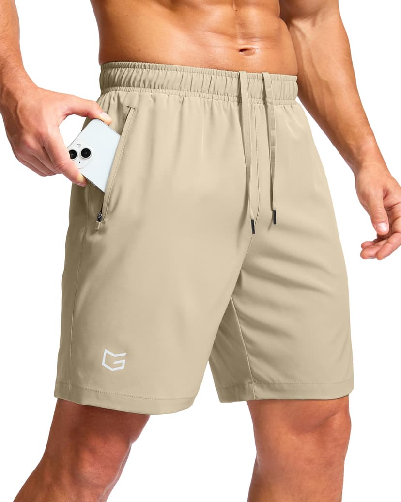G Gradual Men's Athletic Running Shorts with 2 Zipper Pockets 7"/ 5"/ 9" | Quick Dry, Lightweight, Breathable, Moisture Wicking, Workout, Gym