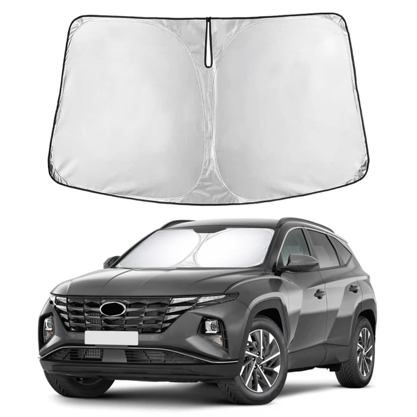 EcoNour Windshield Sunshade Compatible for Hyundai Tucson 2022-2025 2026 | Sun Visor for Front Windshield & Window Sun Shade Cover, UV Heat Blocker & Protector, Car Accessories