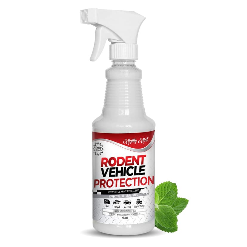 Mighty Mint Rodent Repellent Vehicle Spray, 16 oz | Natural, Plant Based Protection for Engines and Interiors for Cars, Trucks, RVs, Boats