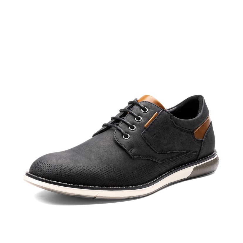Bruno Marc Men's Dress Oxfords Casual Derby Sneakers | Breathable Perforated Synthetic Leather, Cushioned Insole, Shock-absorbent Outfit, Fit Boardrooms Bars Daily Wear & Events
