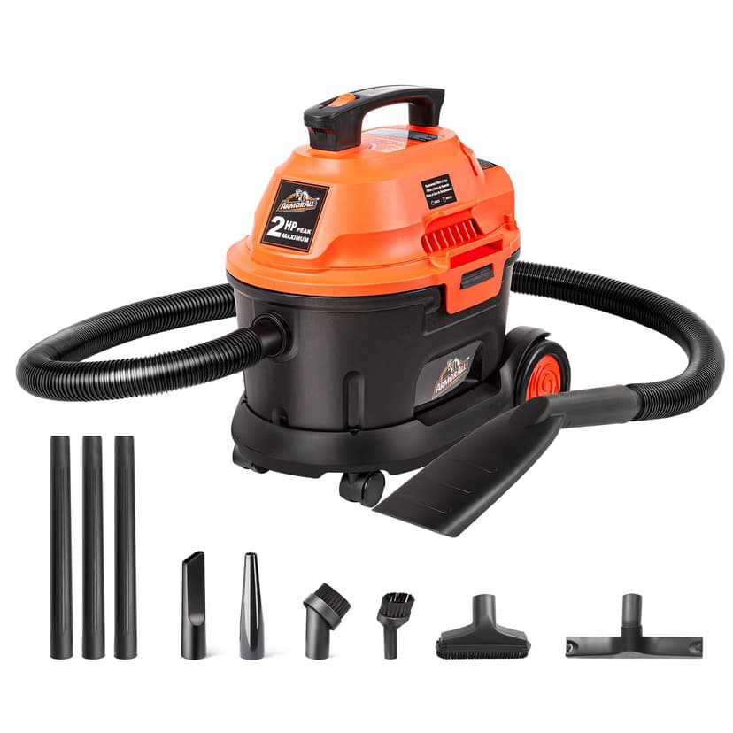 Armor All AA255W 2.5 Gal 2 Peak HP Wet/Dry Utility Vac Orange/Black