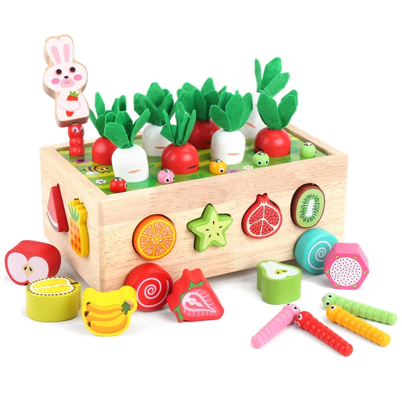 Toddlers Montessori Wooden Educational Toys for Boys Girls Age 1-3 Year Old | Shape Sorting Toys 1st One First Birthday Girl Gifts for Baby Kids 1 2 3, Wood Preschool Learning Fine Motor Skills Game