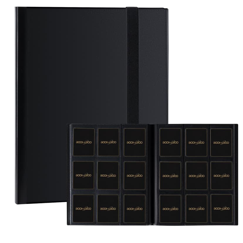 Card Binder 9 Pocket Storage 360 Card Binder,Trading Card Binder (Black) | Senior and Sturdy Side-Loading Album,Intended For YuGiOh,MTG, TCG,Game Cards & Baseball Card Binde