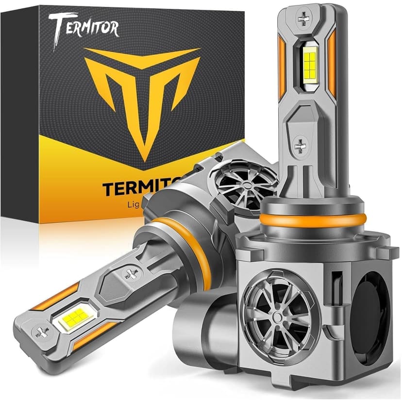 Termitor Latest 9005 Light Bulb, HB3 Halogen for Off-road, 106,000 LM Brightness, 6500K Daylight White, No Adapter Required, Easy Install, 75,000hrs+ Lifespan, IP68, 1:1 size, Pack of 2