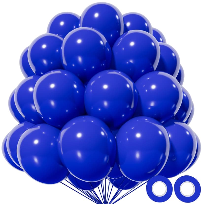 KAWKALSH Blue Balloon 110pcs, 12 Inch Thickened Latex Party Balloons Helium Bright Color for Birthday Baby Shower Wedding Party Supplies Arch Garland Decoration