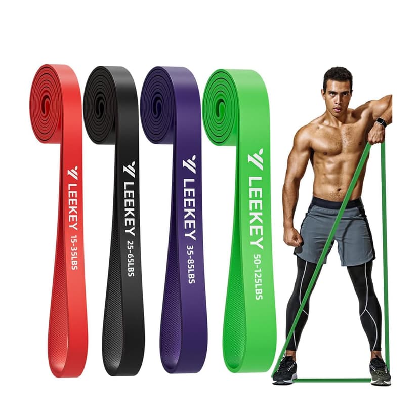 LEEKEY Resistance Bands for Pull Up Assist, Exercise & Workout Bands Set | Long resistance bands for pull up assist, strength training, physical therapy, stretching, home gym