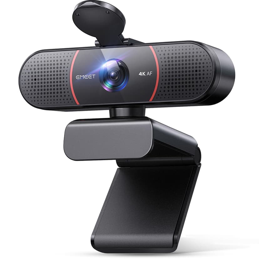 EMEET C960 4K Webcam for PC, PDAF Auto Focus, Dual Omni Mics, 73° FOV | Auto Light Correction, USB-A, Plug&Play, Web cam 4K with Privacy Cover, Webcam 4K Works for Zoom/Teams/Google Meet, Laptop/PC