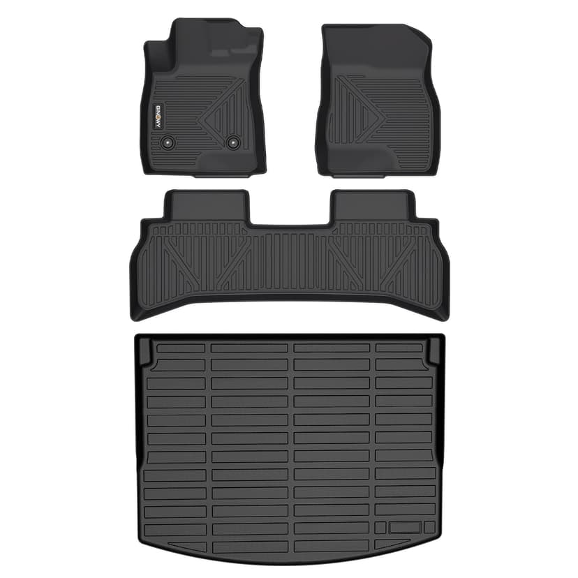 GINOWY-Floor Mats & Cargo Liner for Chevrolet/Chevy Trailblazer 2021-2026 FWD LS丨LT丨ACTIV丨RS (Cargo in Upper Deck Position), Trailblazer All Weather Car Floor Mat, Trailblazer Car Accessories Mats