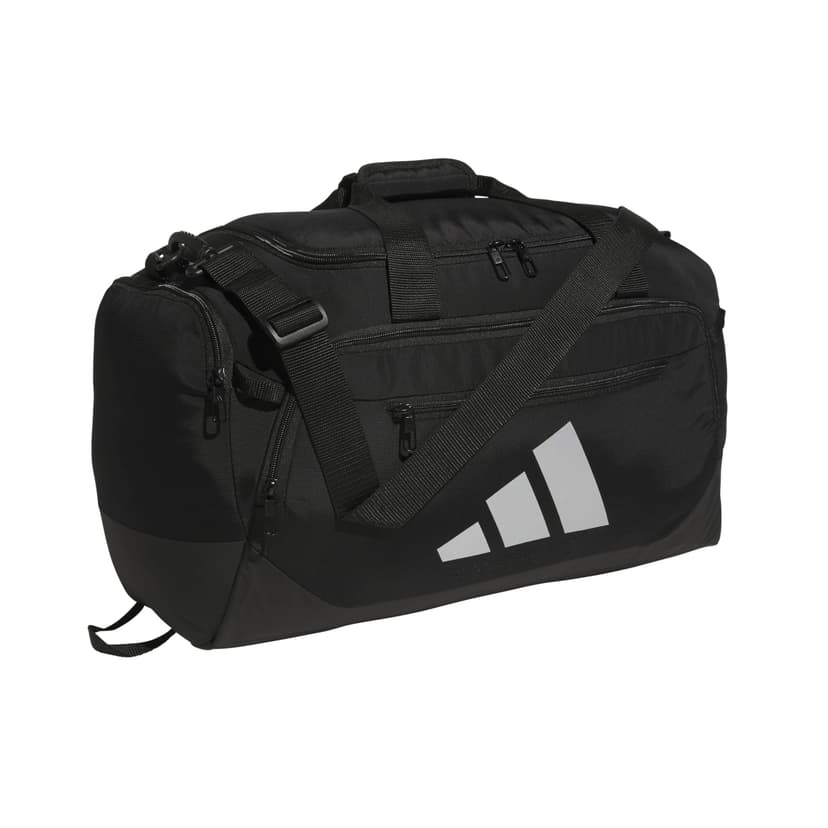 adidas Defender 5 Duffel Bag for Sports, Gym and Travel, Black/Silver Metallic, OSFA | Premium Duffle, Sports, Gym, Travel